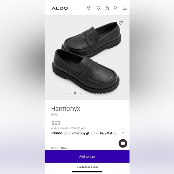 Aldo - black leather clog loafers - women’s 8 - hardly used - Picture 2 of 7